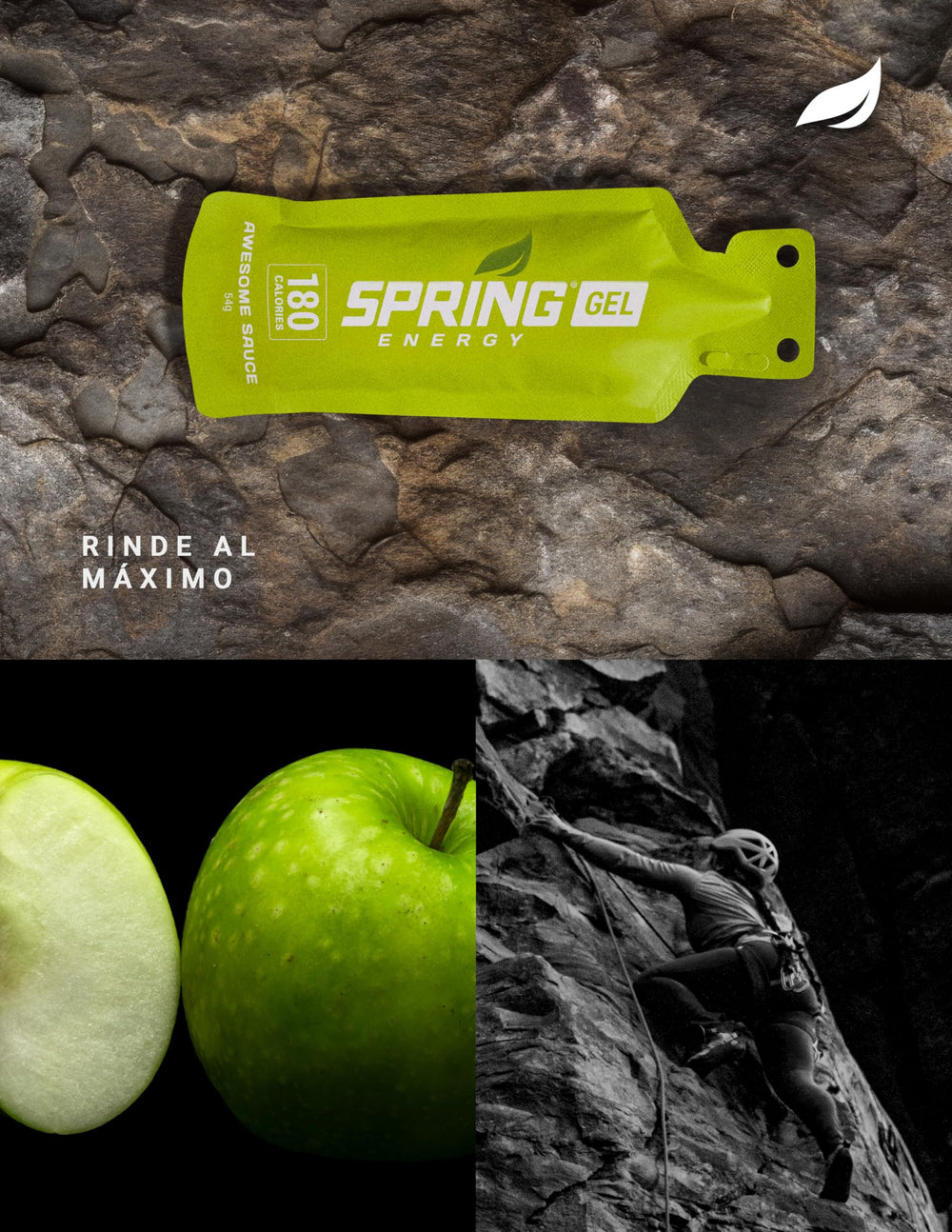 SPRING Énergie Gel Génial, goût pomme cannelle.