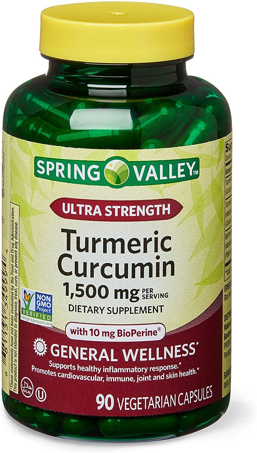 Spring Health 2-Set Turmeric Curcumin 1500mg (90 capsules) with Your Vitamin Guide