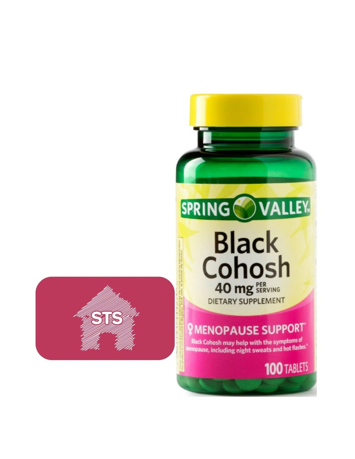 Spring Valley Black Cohosh 40 mg bottle – front view