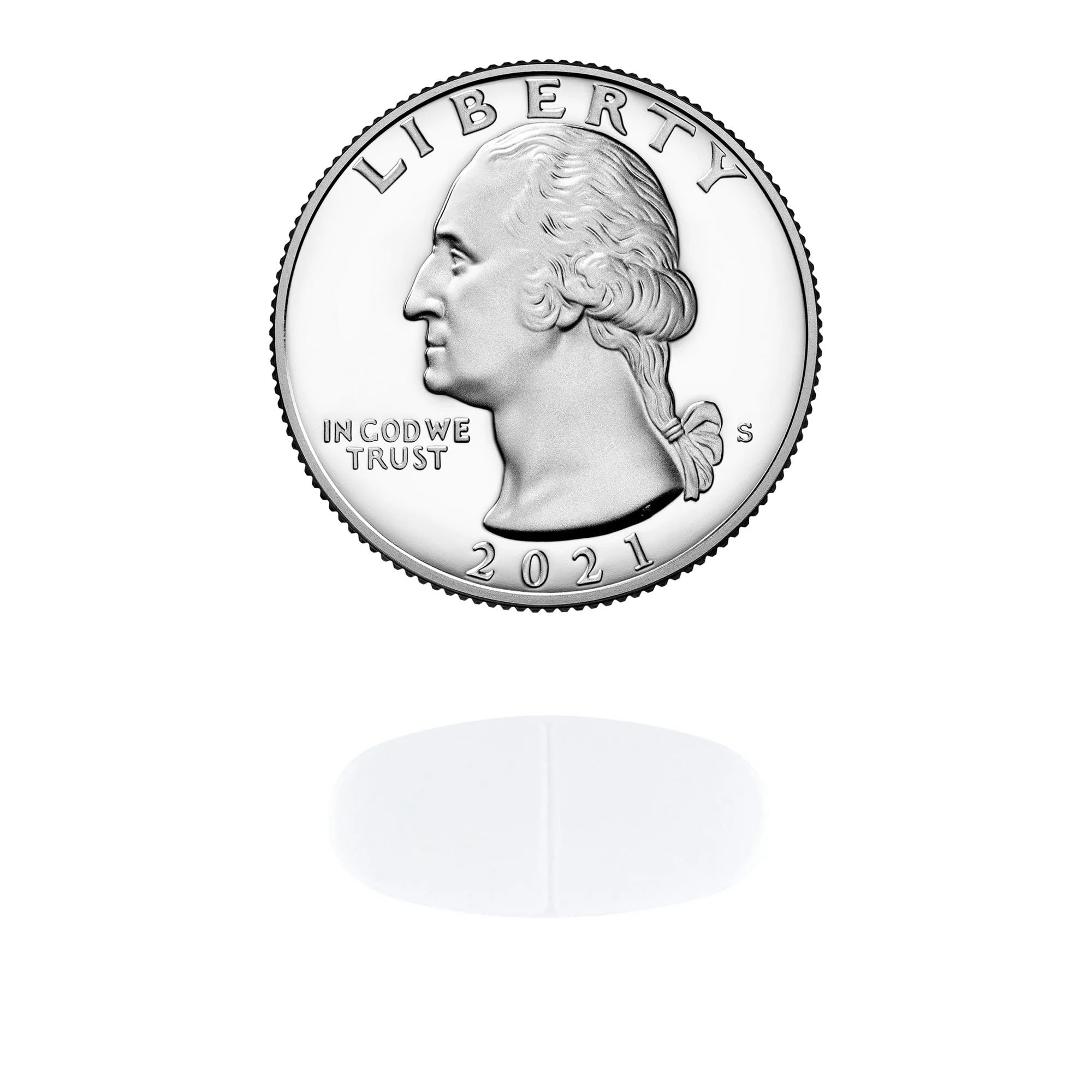 Close-up of calcium citrate tablets