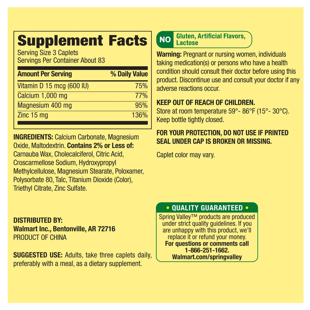 Nutrition information showing 15 mcg (600 IU) vitamin D3 per serving