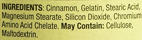 Close-up of 180 capsules in Spring Valley Cinnamon 500mg Plus Chromium