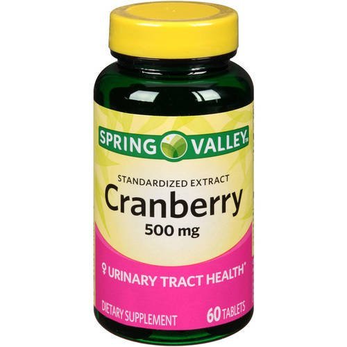 Spring Valley Cranberry 500 mg standardized extract bottle - 60 tablets