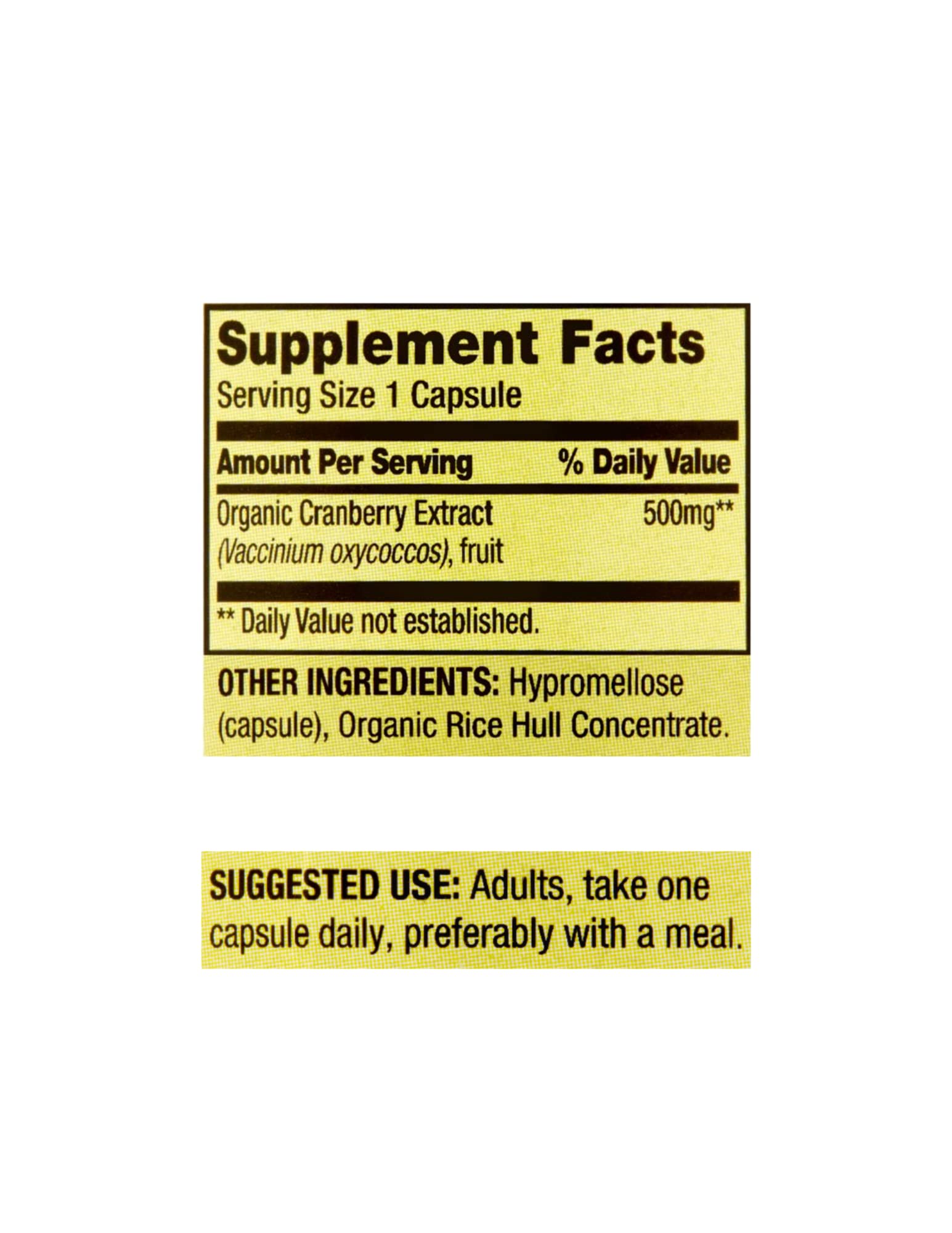 Ingredients label showing gluten-free and dairy-free attributes