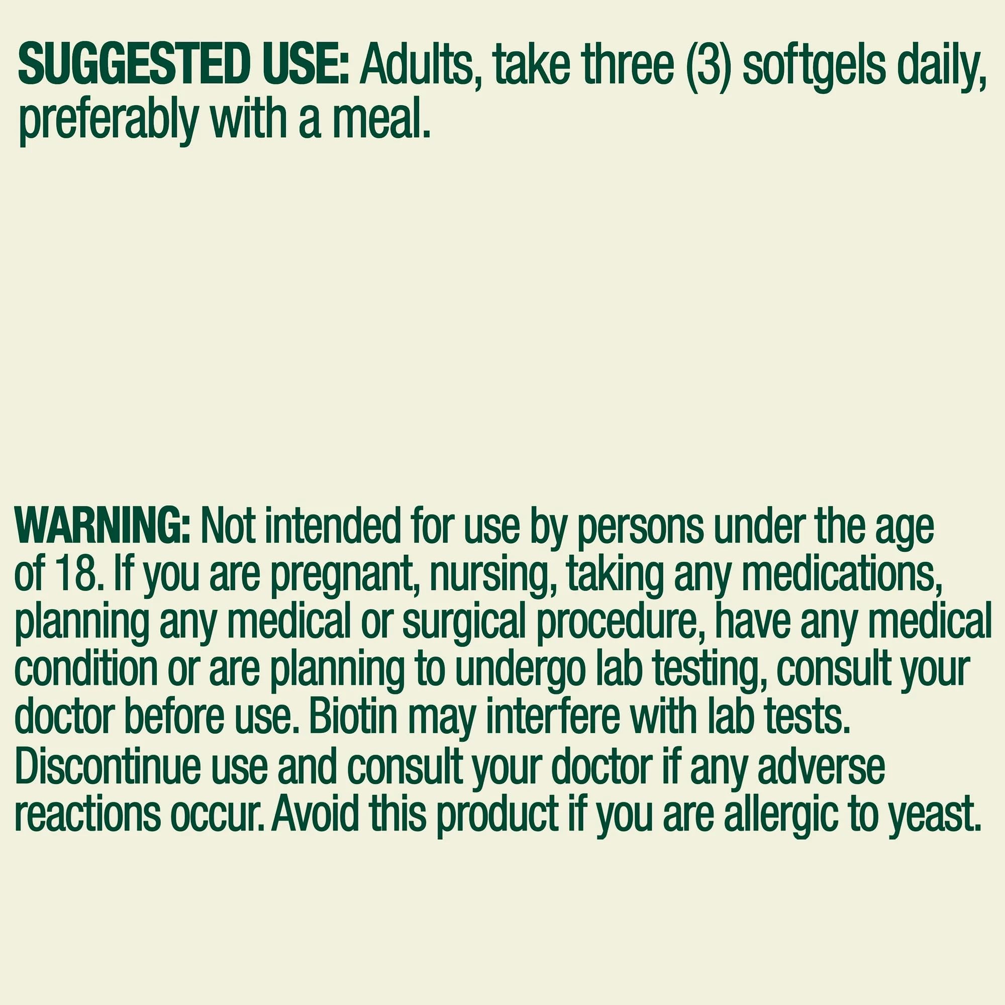 120-count bottle of Spring Valley Hair Skin Nails supplement