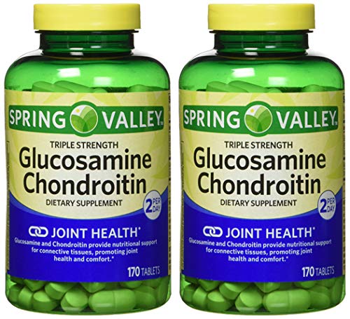 Side view of the Spring Valley Glucosamine Chondroitin bottle