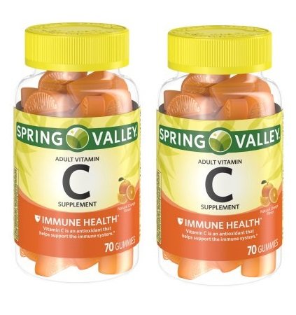 Spring Valley Vitamin C Gummie 240 mg - 70 Orange Gummies, Pack of 2