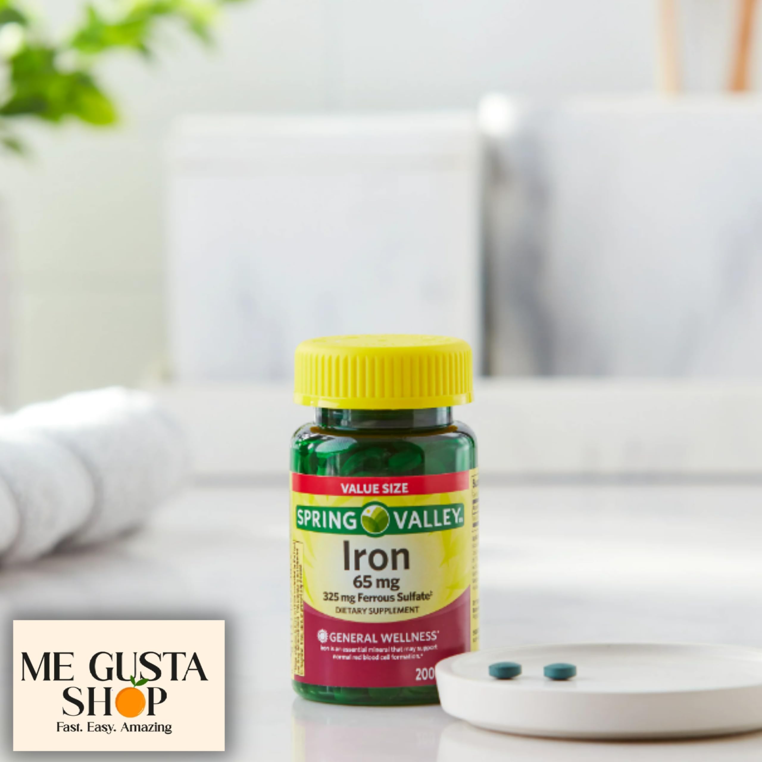 Pill organizer included with Spring Valley Iron Tablets Pack 01