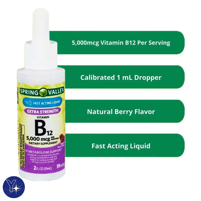 Dropper dispensing Berry liquid Vitamin B12