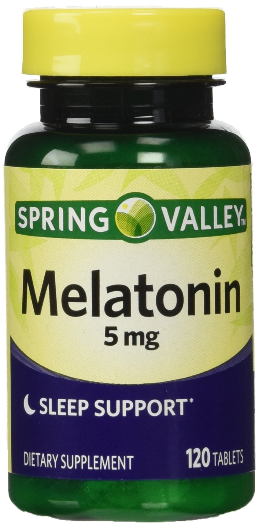 Front view of Spring Valley Melatonin 5mg Twin Pack bottle