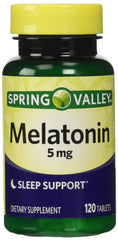 Front view of Spring Valley Melatonin 5mg Twin Pack bottle