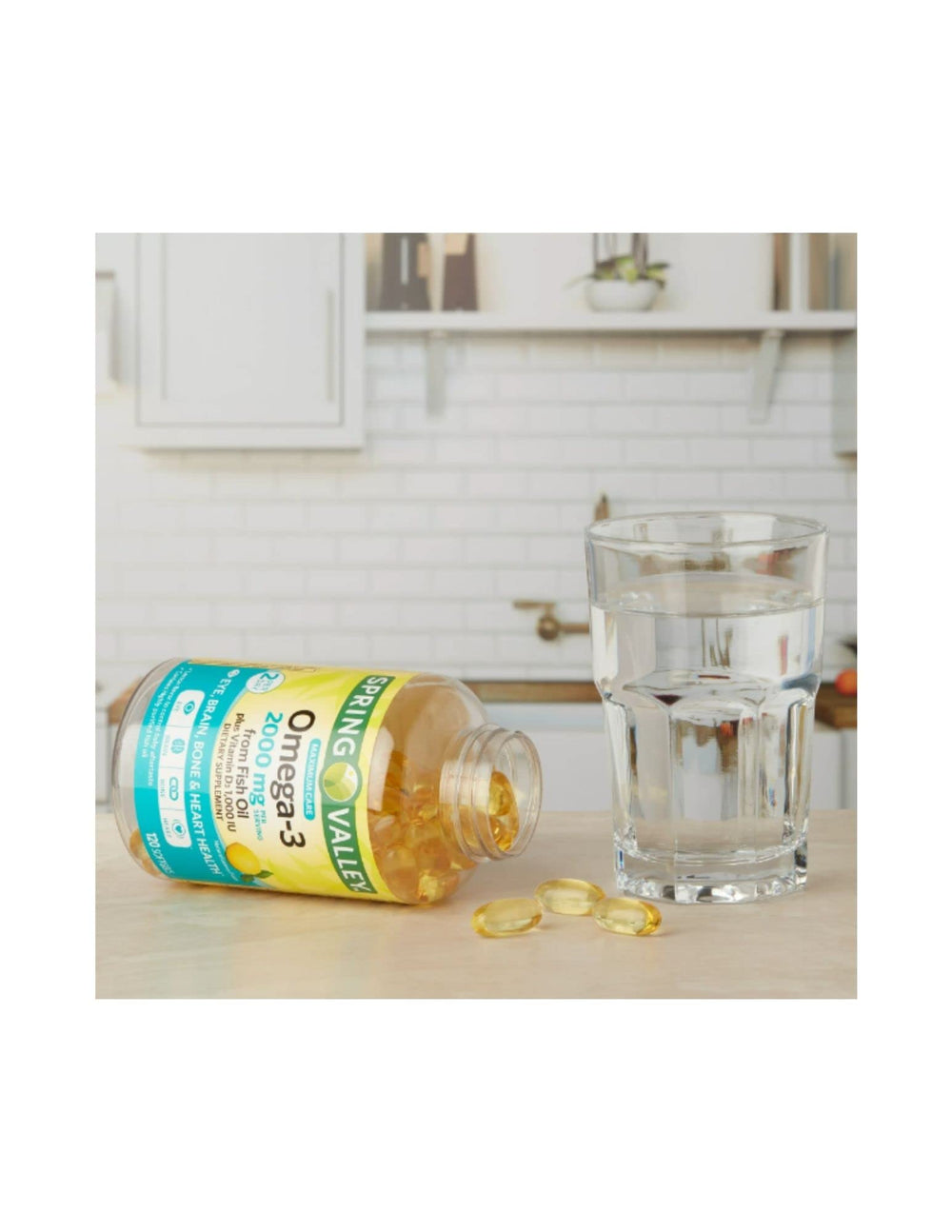 Omega-3 softgels with lemon flavor