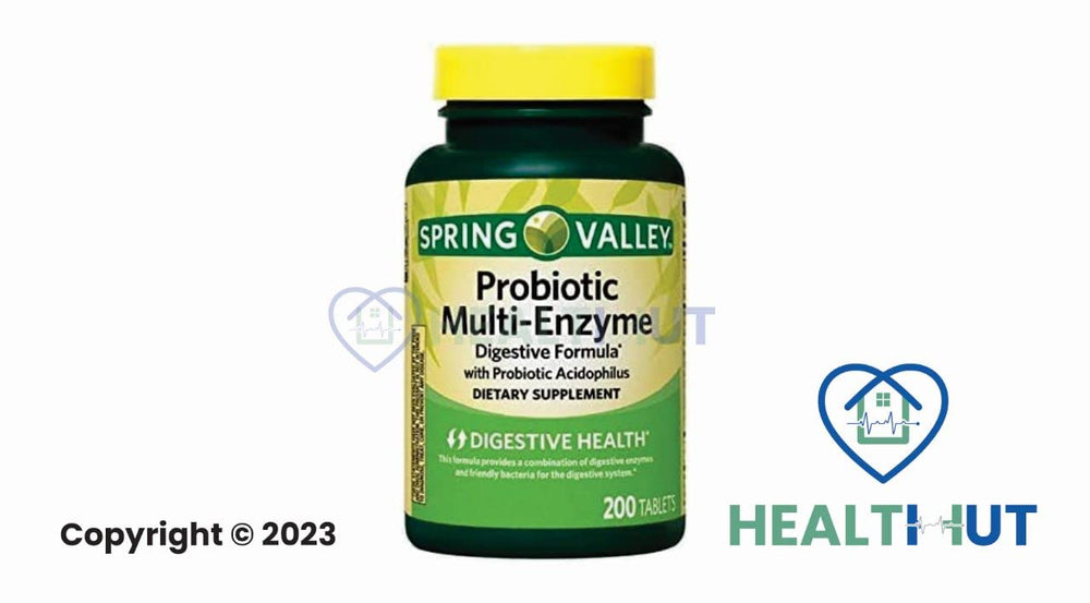 Product packaging and label of Spring Valley Probiotic bottle