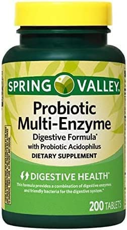 Spring Valley Probiotic Multi-Enzyme Digestive Formula Tablets bottle
