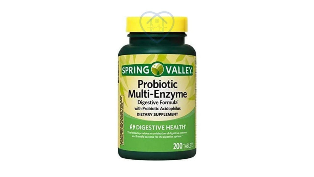 Close-up of Spring Valley probiotic tablets