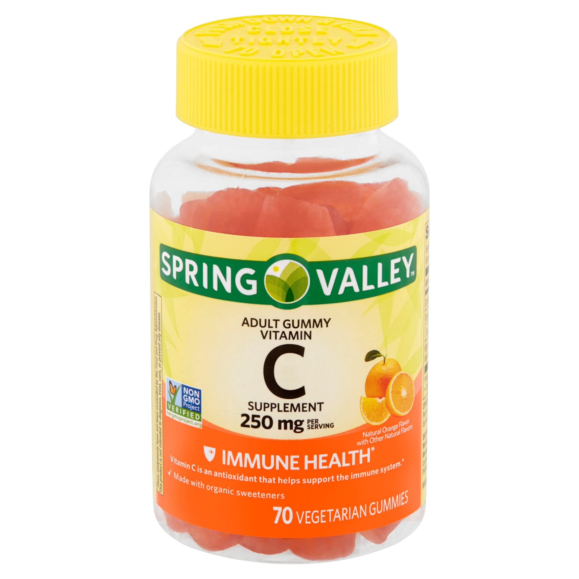 Spring Valley Vitamin C Gummies bottle with orange flavor label