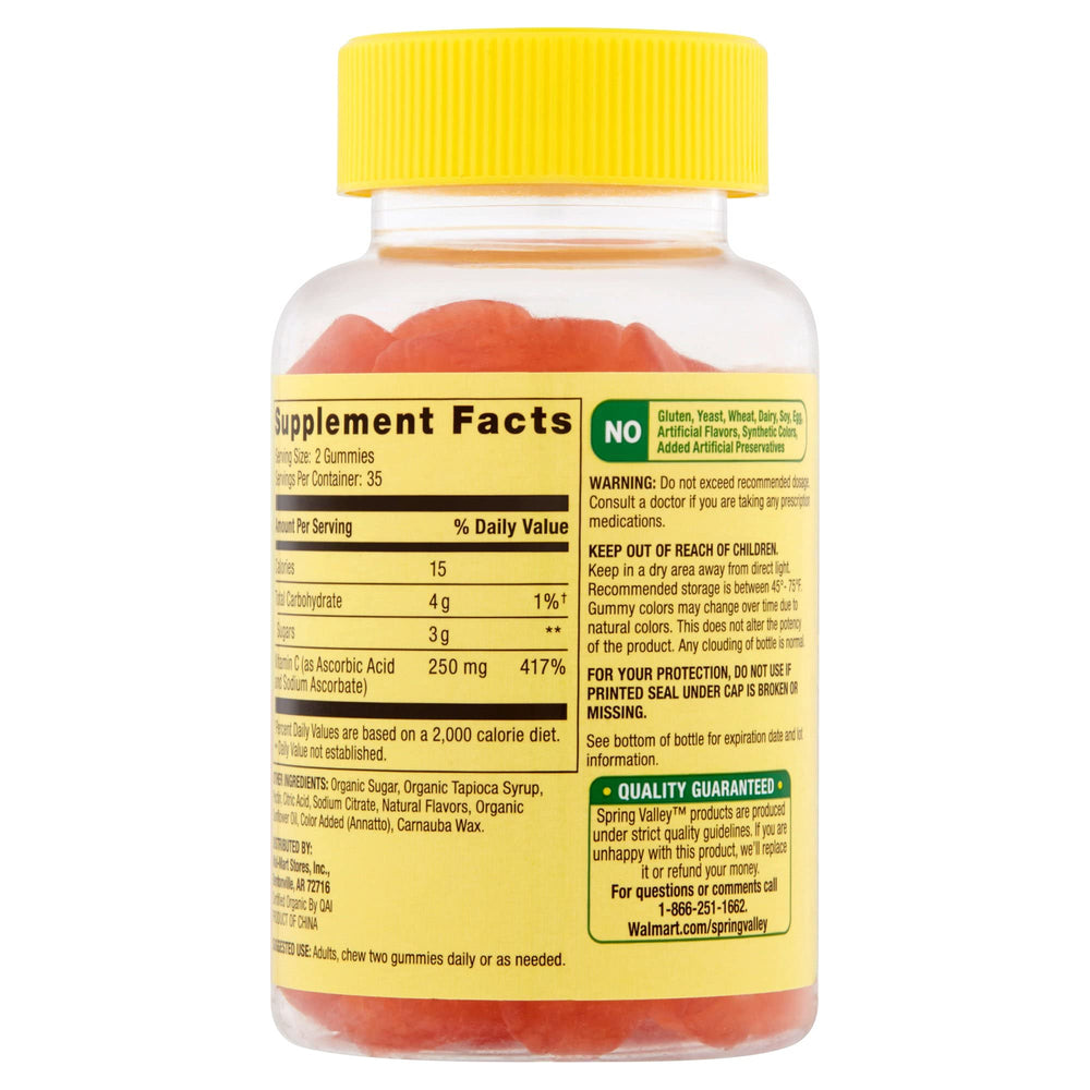 70-count bottle of Spring Valley Vitamin C gummies