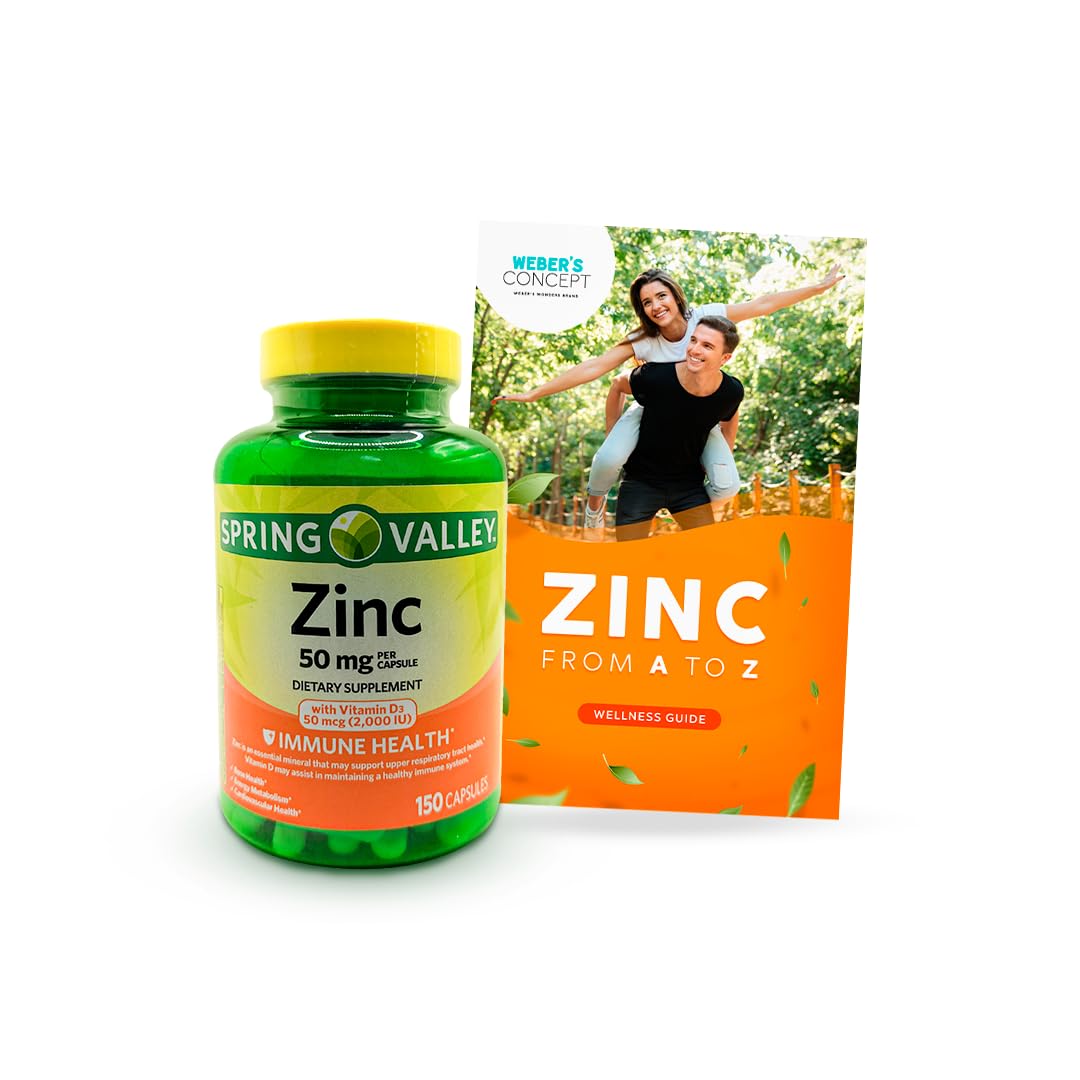 Spring Valley Zinc 50 mg with Vitamin D3 bottle front view