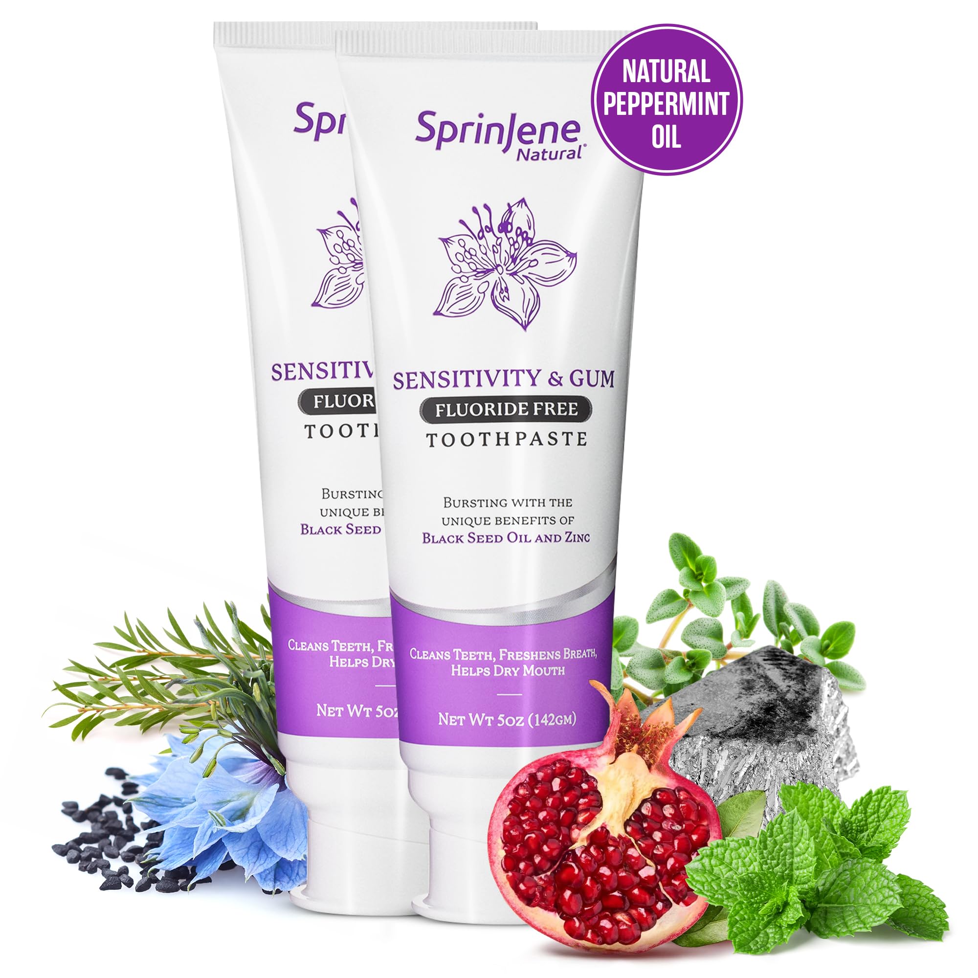 Compact tube design for SprinJene fluoride-free toothpaste