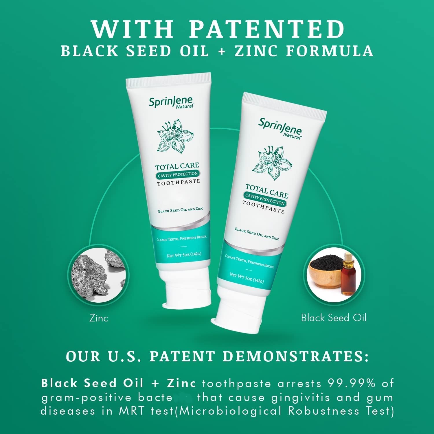 Toothpaste tube highlighting fluoride cavity protection
