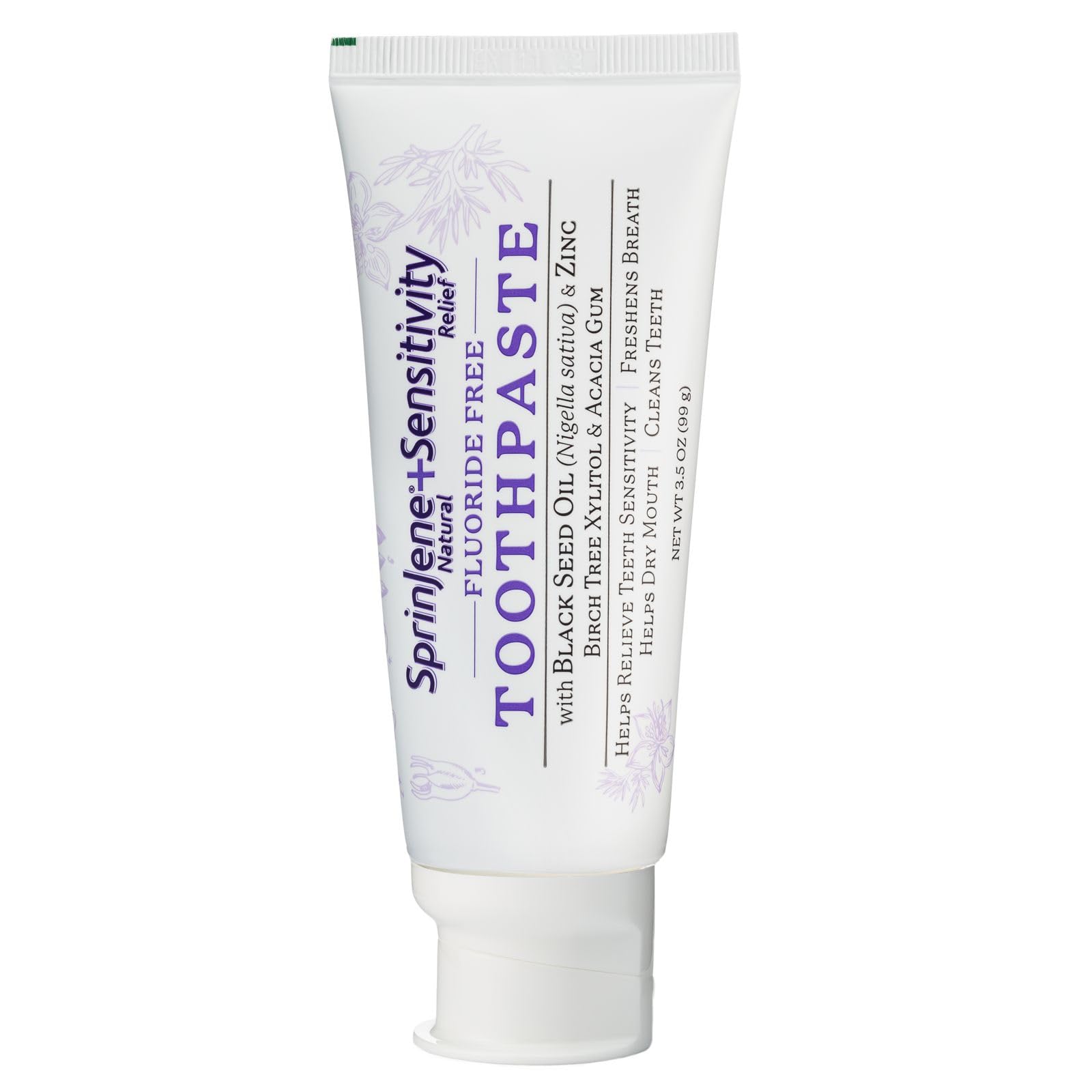 SprinJene Fluoride Free Toothpaste packaging