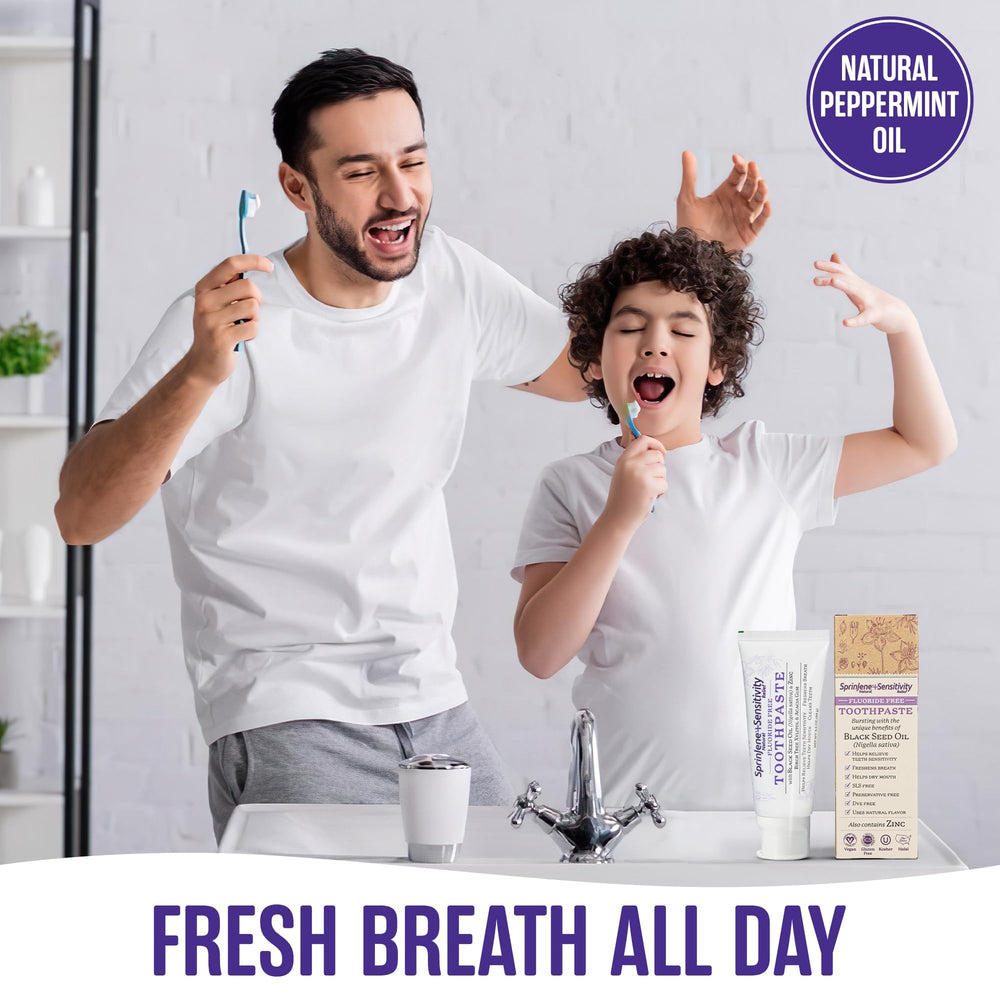 Fresh breath concept with clean teeth