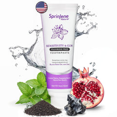 SprinJene fluoride-free toothpaste for sensitive teeth and gums bottle