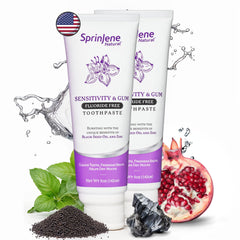 SprinJene fluoride-free toothpaste for sensitive teeth – 2 pack – USA made