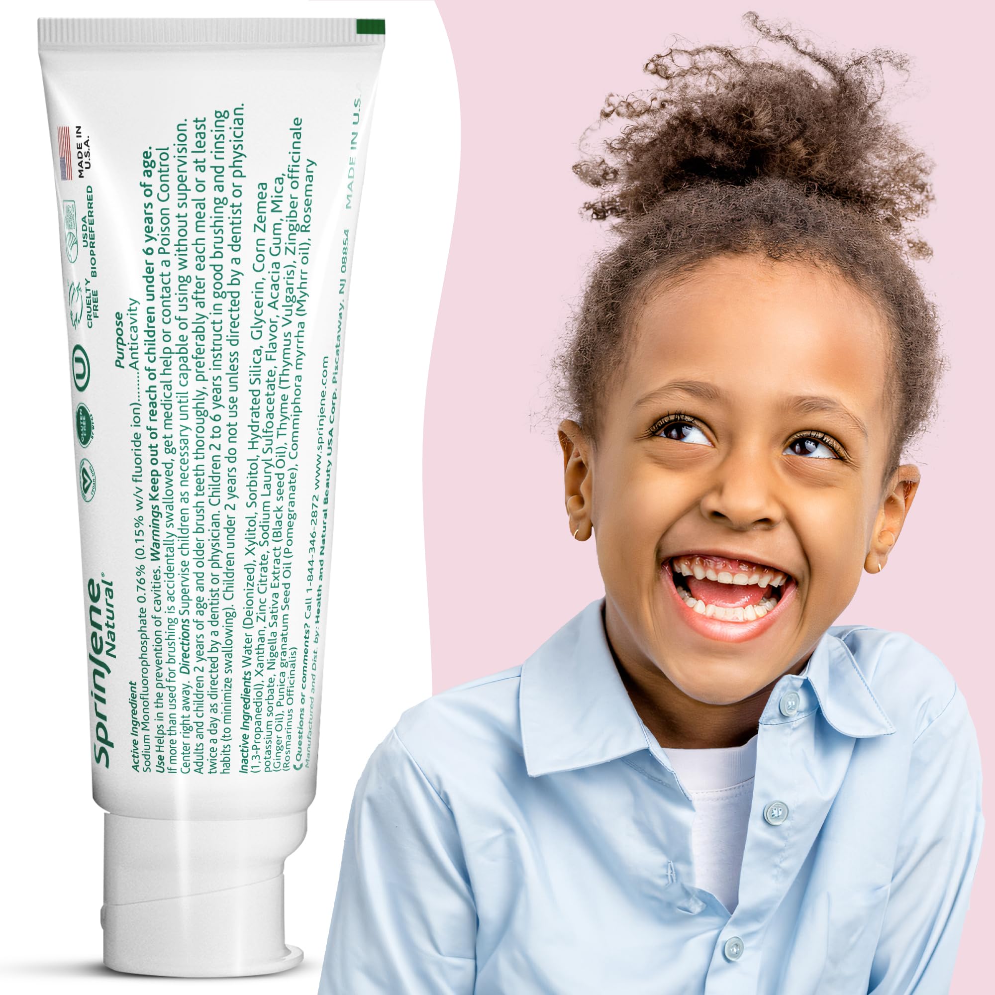 SprinJene 2-pack packaging back with ingredients and certifications