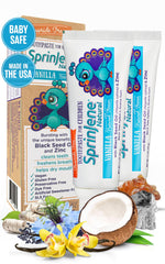 SprinJene Natural Children's Toothpaste Vanilla 2-Pack front view