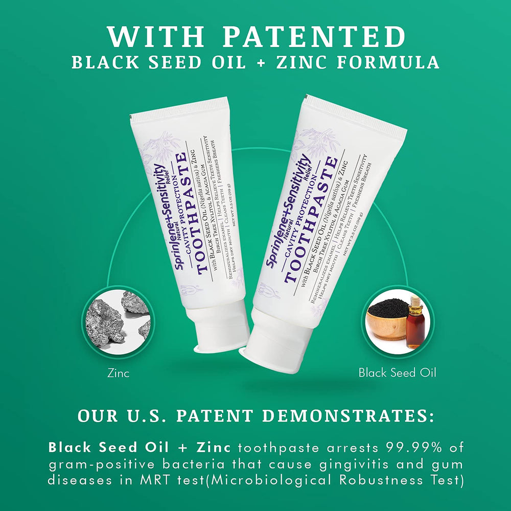Made in USA packaging of SprinJene toothpaste
