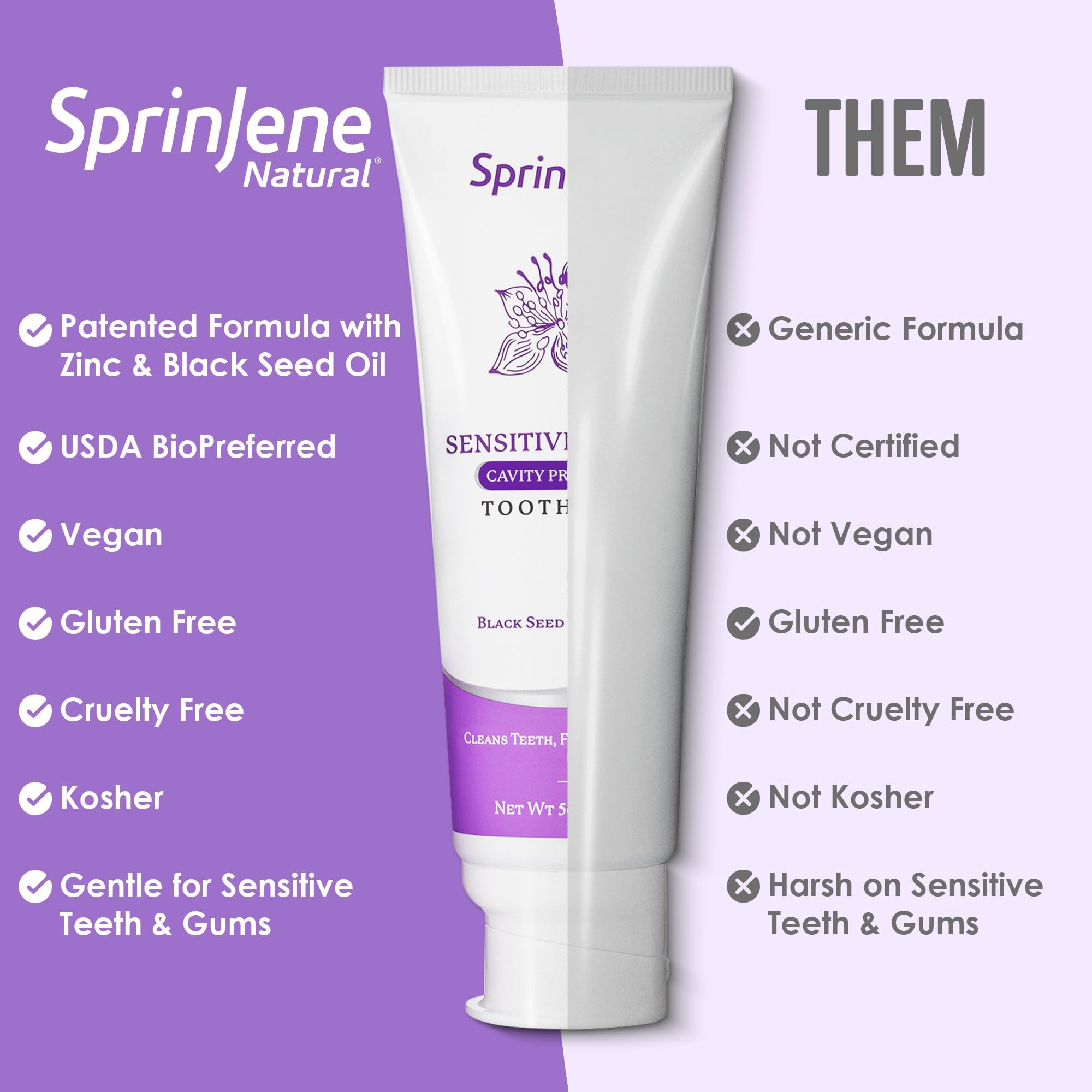 Fresh breath concept with natural toothpaste