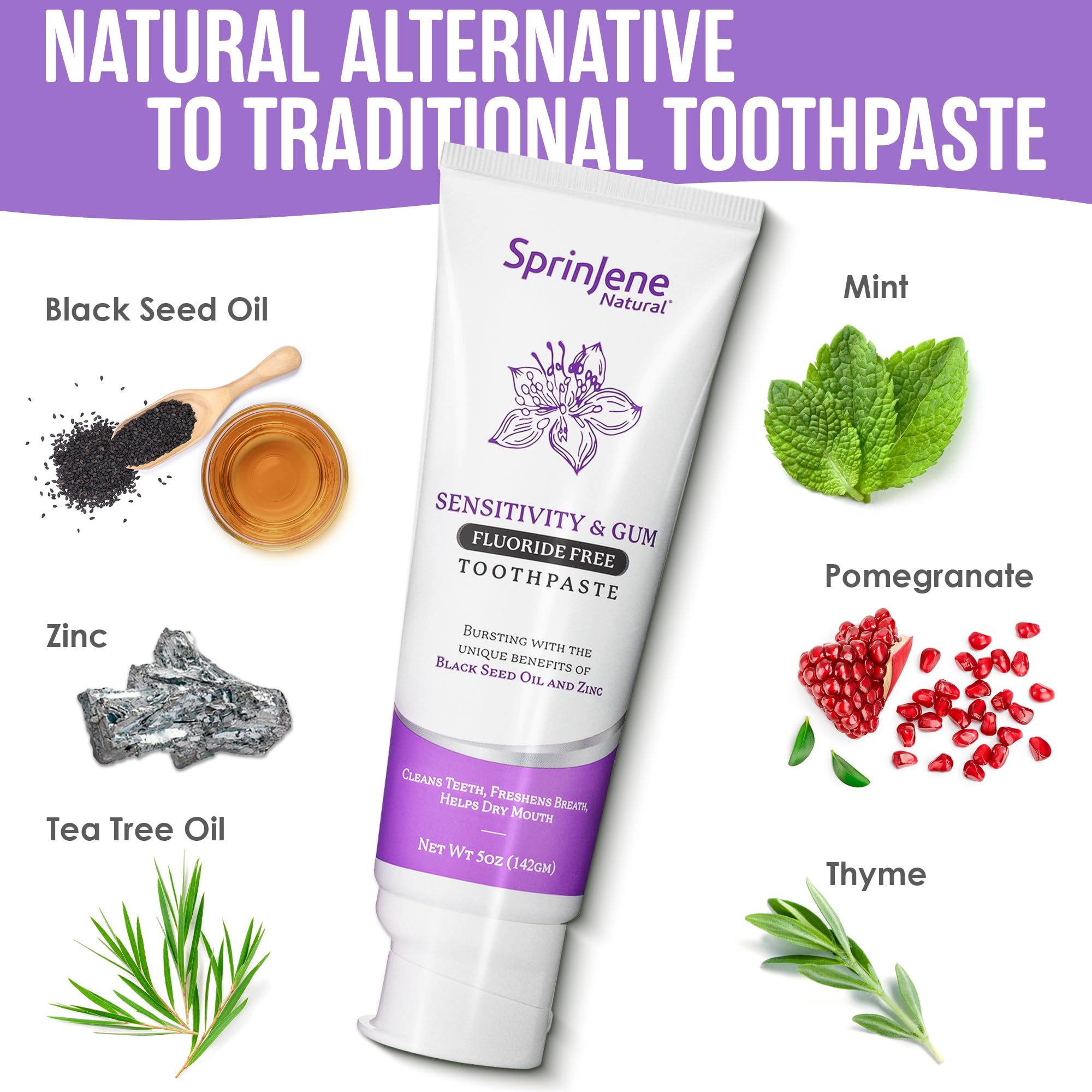 Vegan, SLS-free natural toothpaste made in the USA