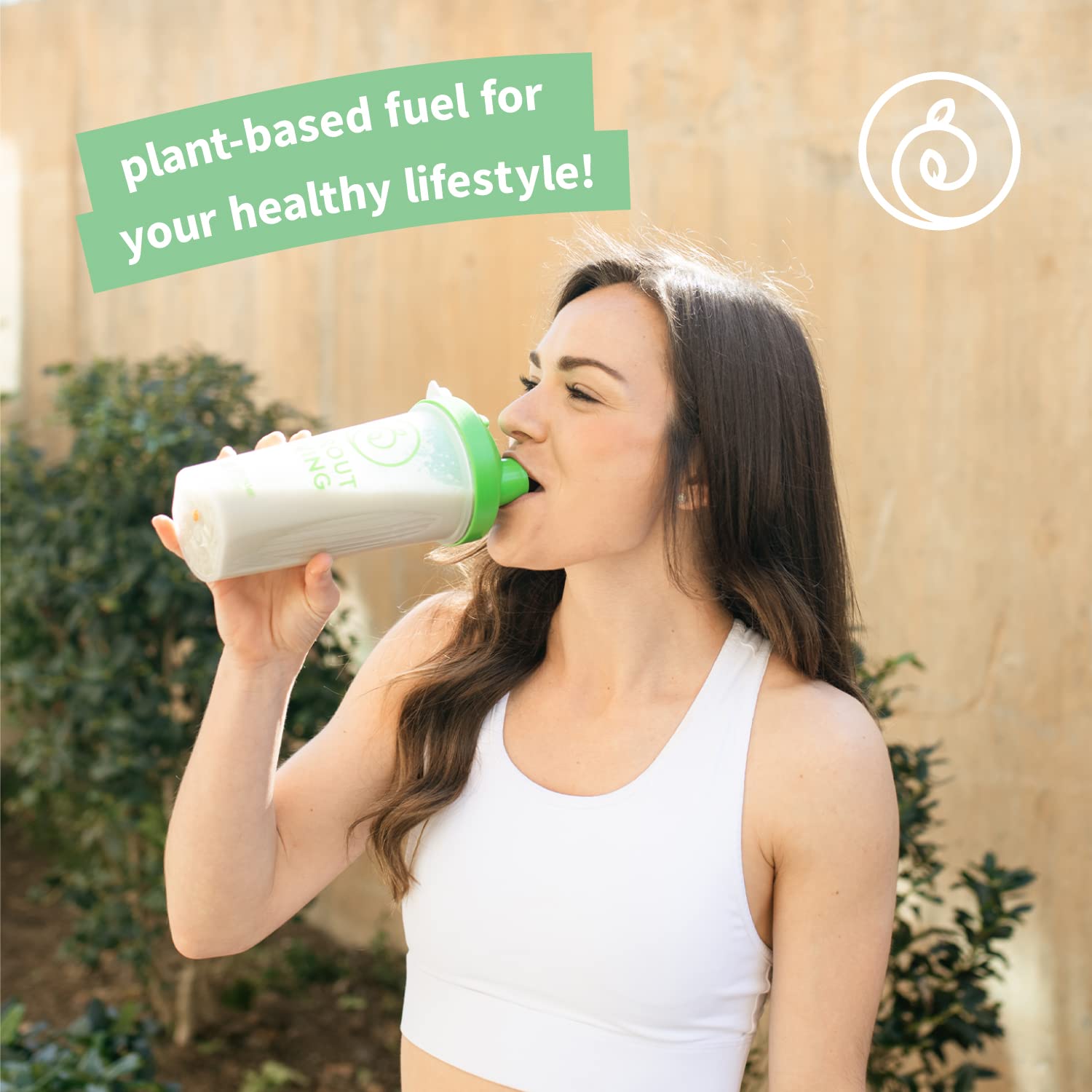 Sprout Living pumpkin seed protein being poured for quick, dairy-free nutrition.
