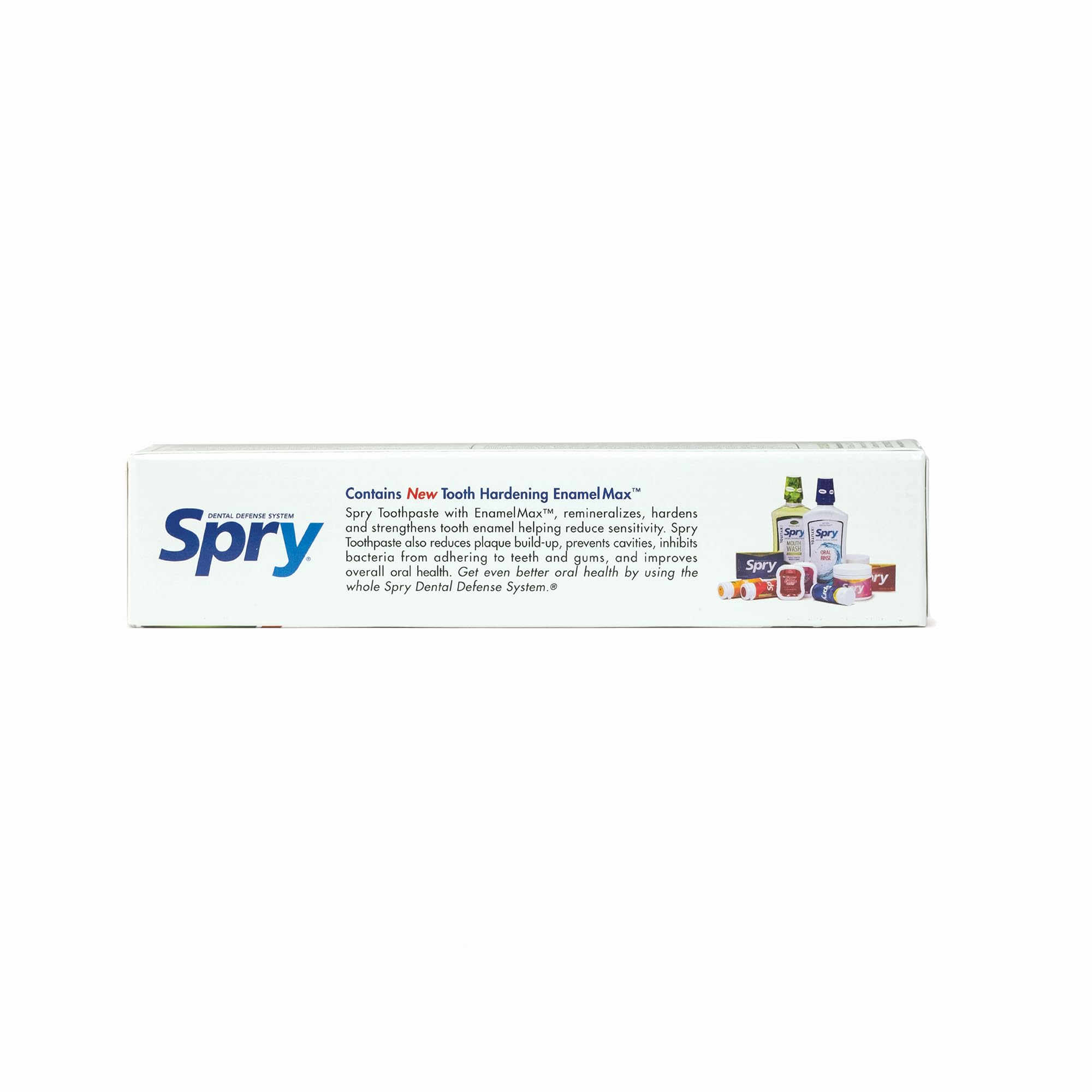 Fresh breath and mouth moisturizing benefits from Spry toothpaste