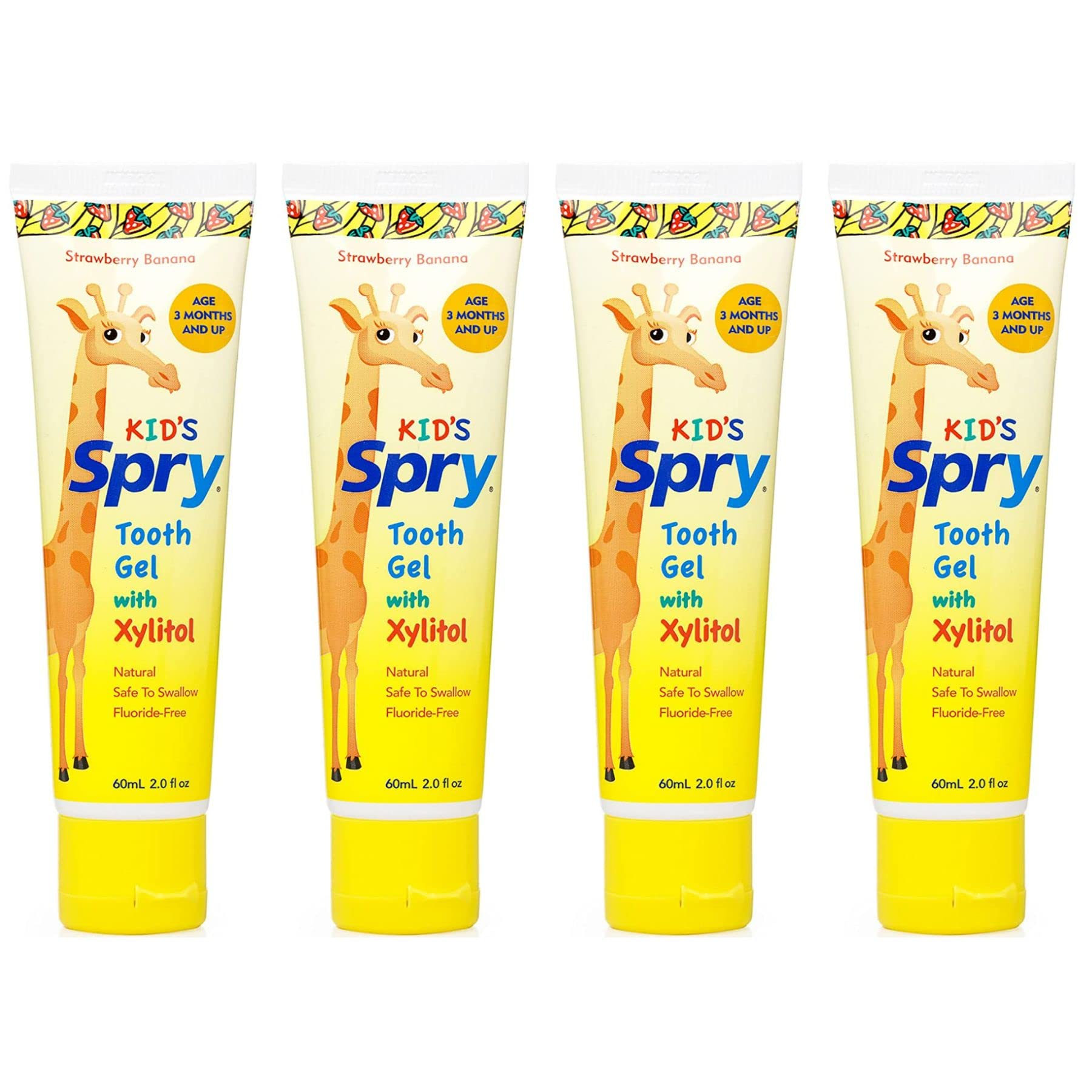 Spry Natural Xylitol Toothpaste for Kids Strawberry Banana 2 oz – image 1