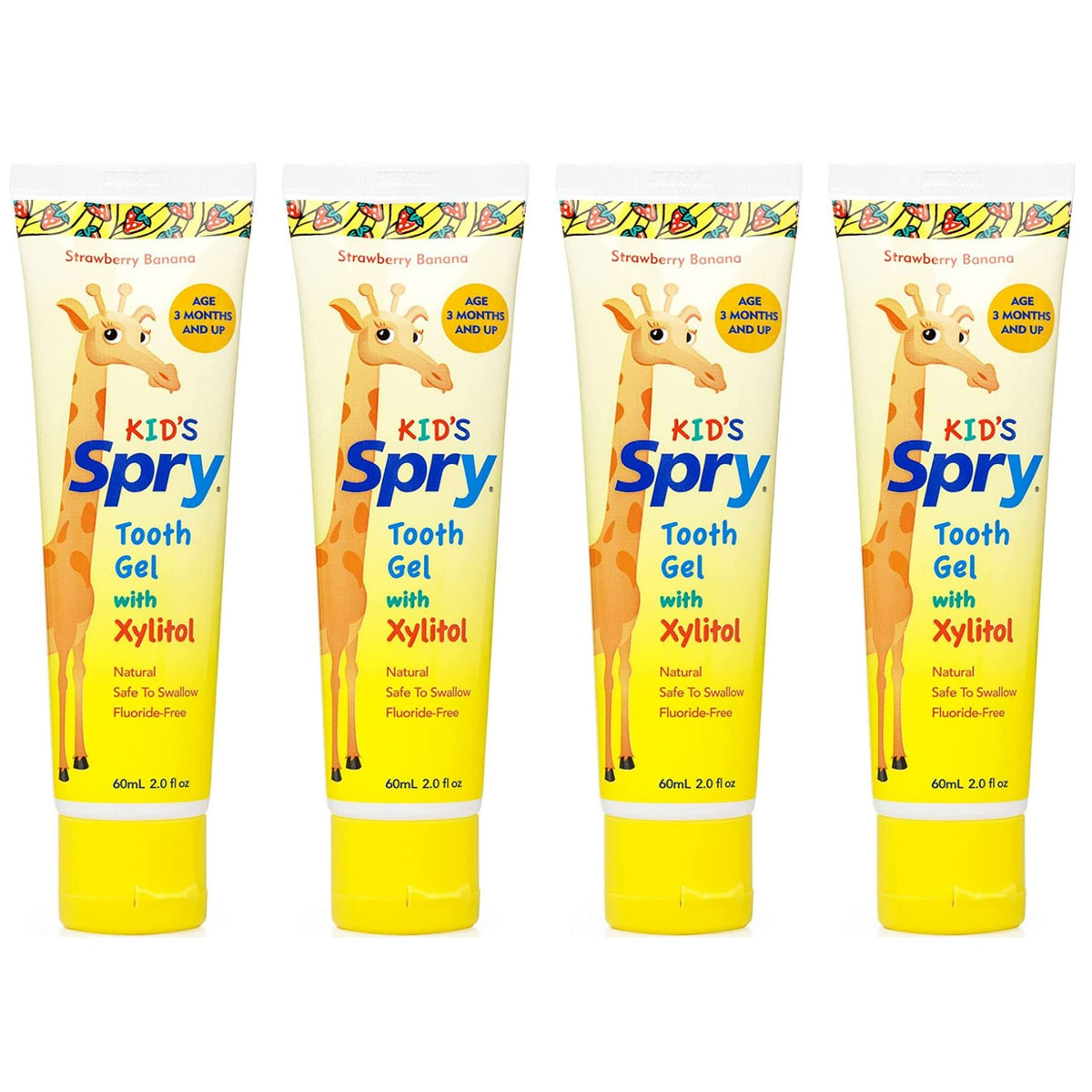 Spry Natural Xylitol Toothpaste for Kids Strawberry Banana 2 oz – image 1