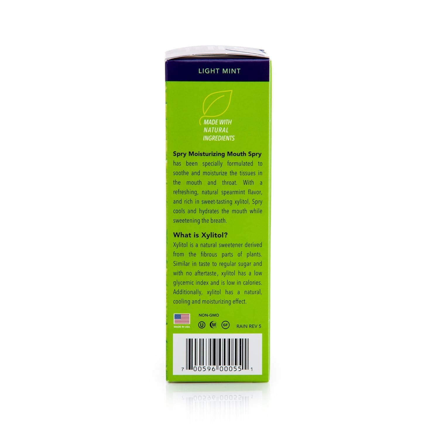 Ingredients of Spry Xylitol Mouth Spray