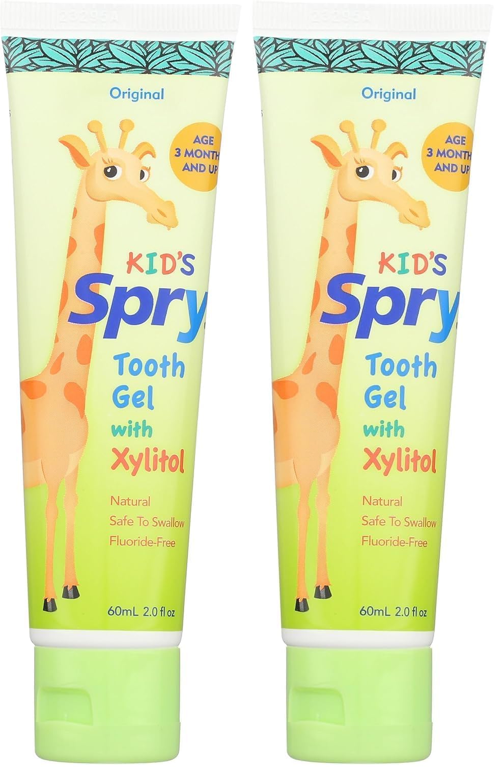 Spry Natural Xylitol Toothpaste for Babies and Toddlers – 2 oz (Pack of 2)