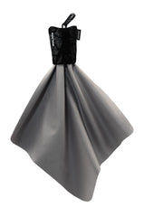 SPUDZ Classic microfiber lens cleaner clipped to its neoprene travel pouch