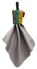 SPUDZ Classic microfiber lens cleaner with clip-on pouch (6x6 in).