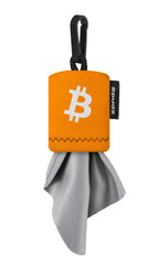 Close-up of SPUDZ travel clip and pouch ready for attachment