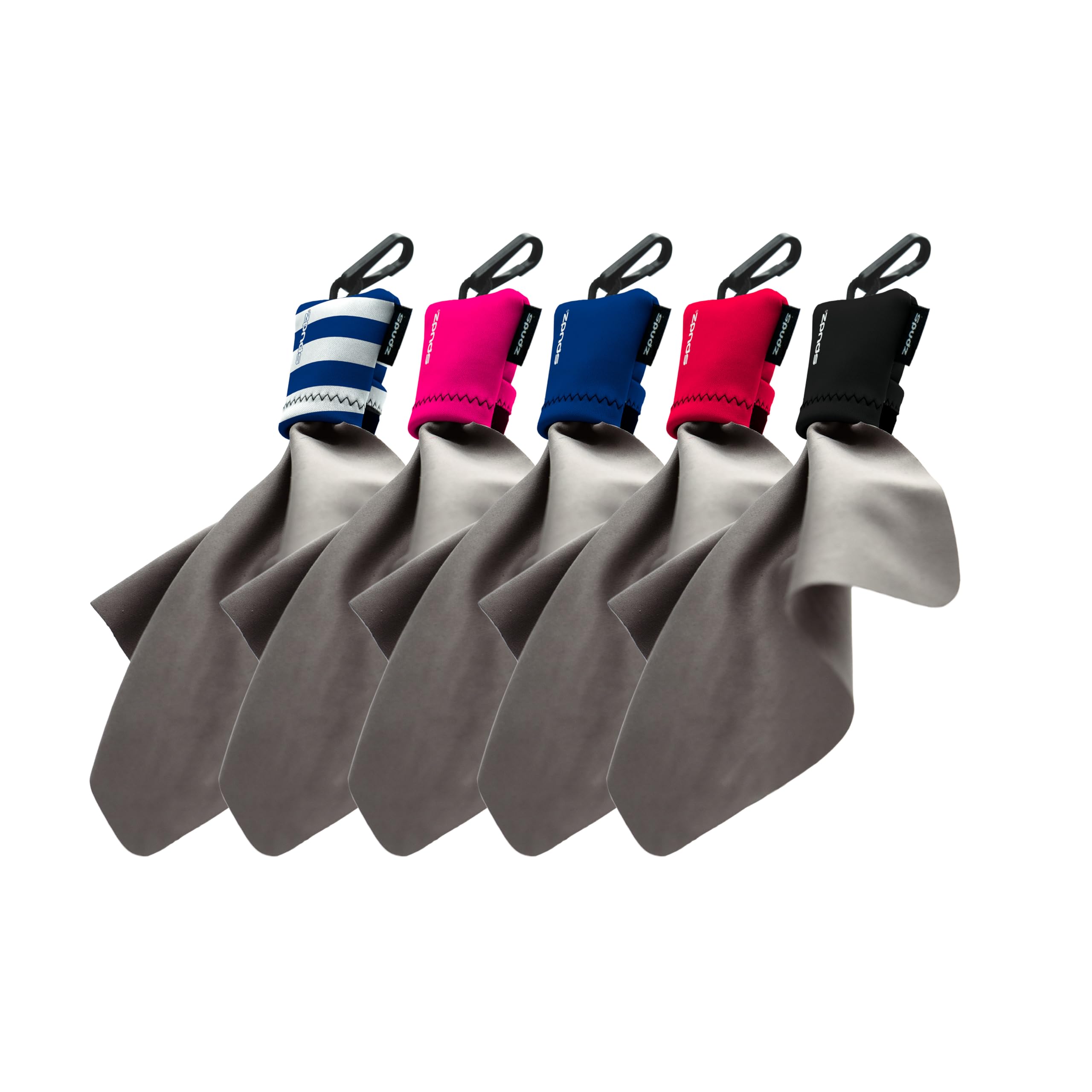 SPUDZ Ultra Variety Pack with red microfiber towel in neoprene pouch