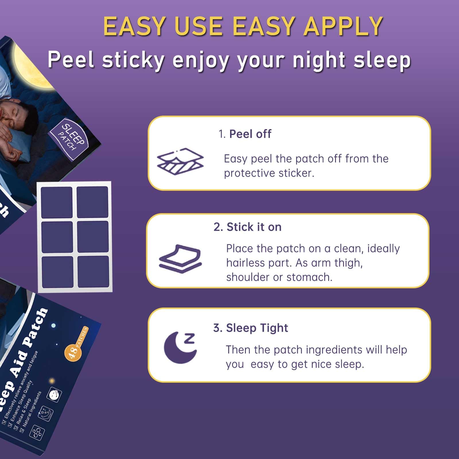 Lavender and jasmine sleep ingredients for Sqie Sleep Patches