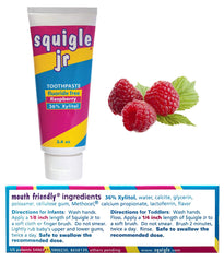 Squigle Jr ingredients: xylitol and nanocalcite