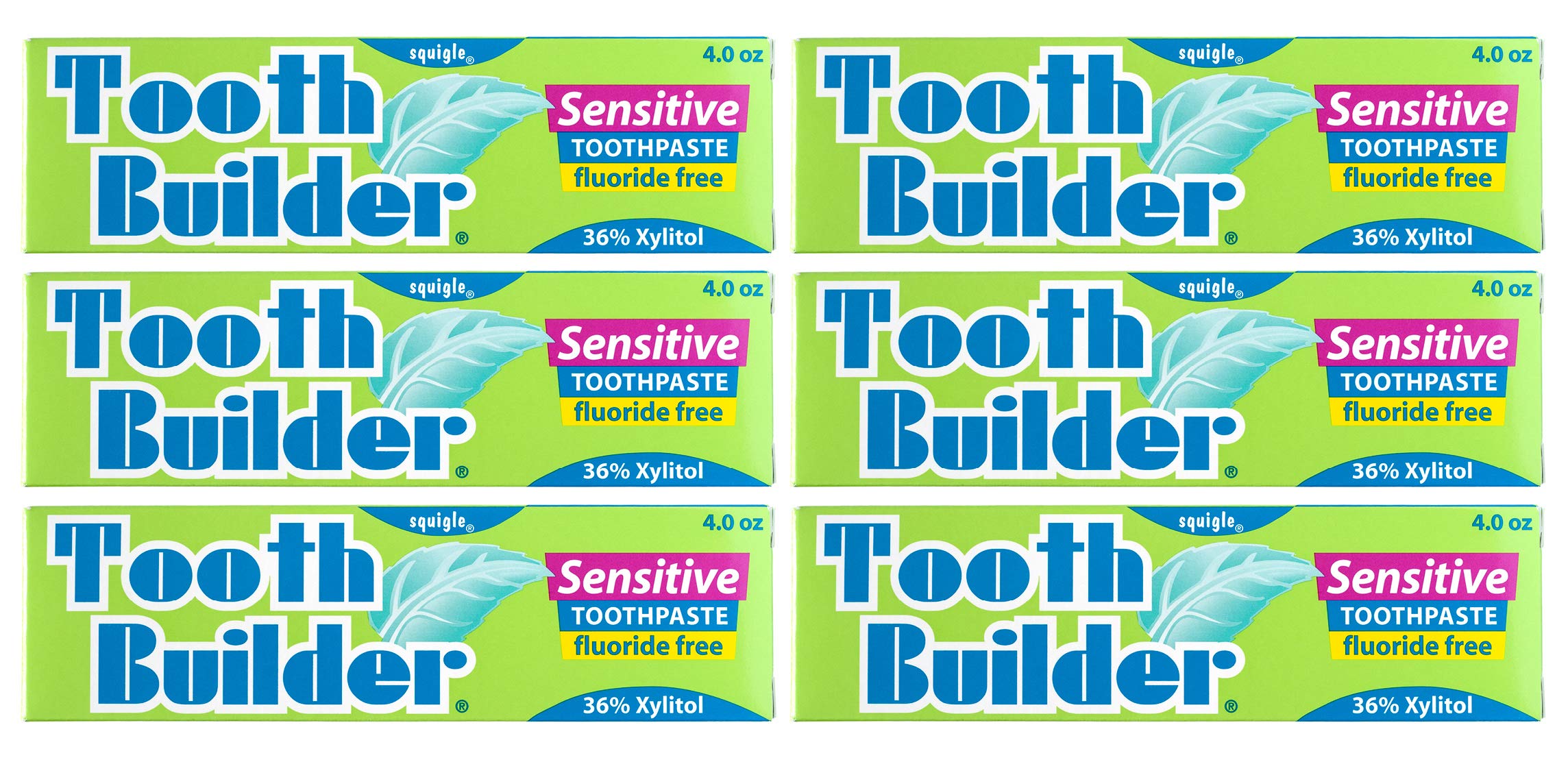 Squigle Tooth Builder SLS-Free toothpaste tube front view
