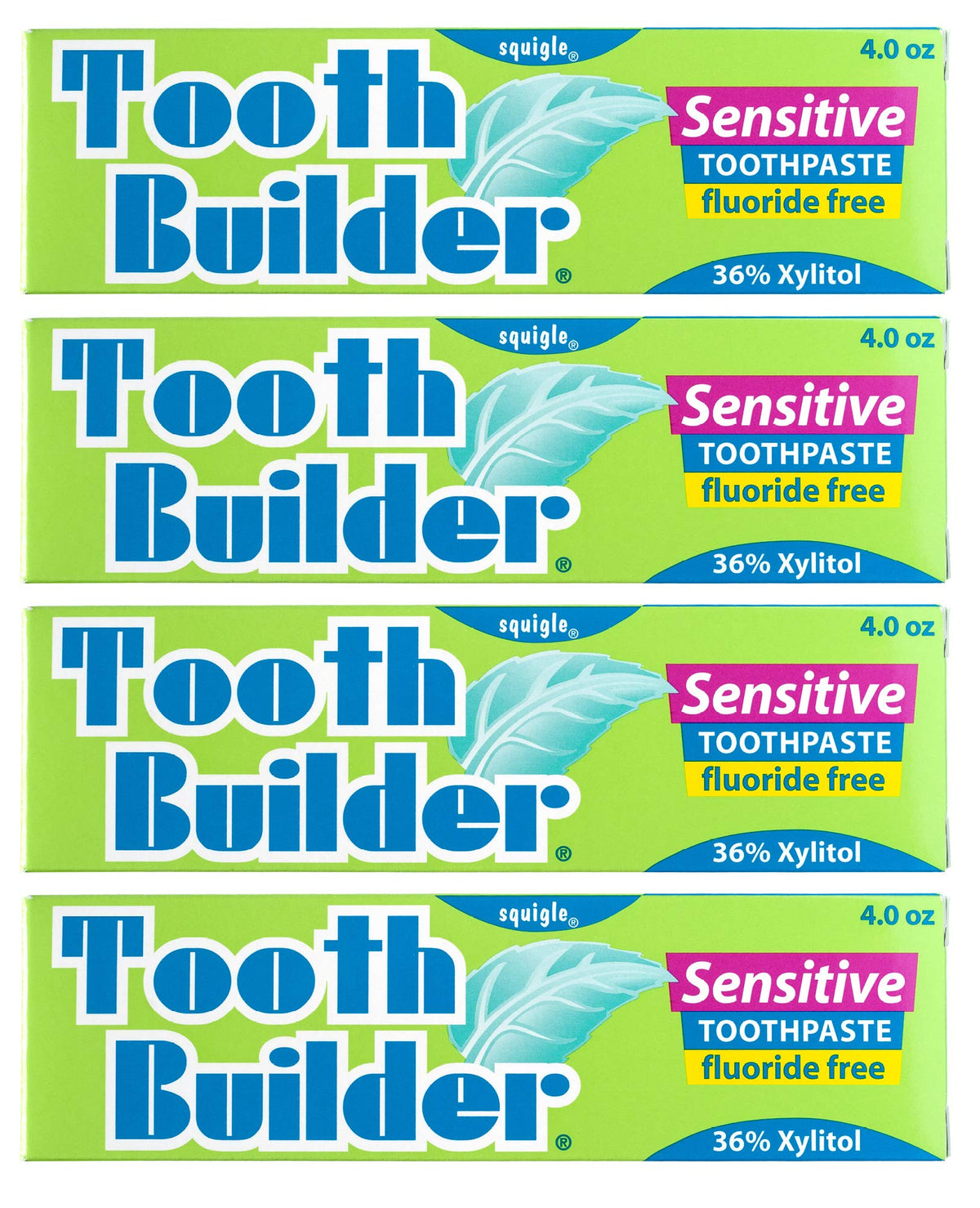 Front view of Squigle Tooth Builder SLS-Free toothpaste