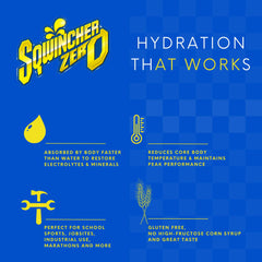 Sqwincher Zero Qwik Stik grape dissolving in water for quick, refreshing hydration.