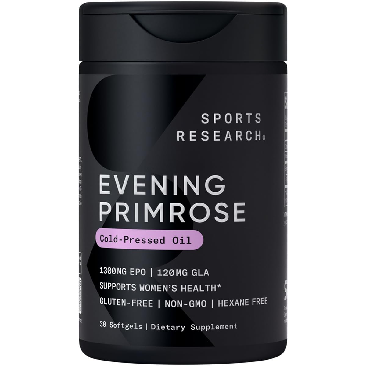 Sports Research Evening Primrose Oil Softgels 1300 mg – 30 count hero image