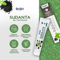 Tube packaging for Sudanta Charcoal Toothpaste Gel